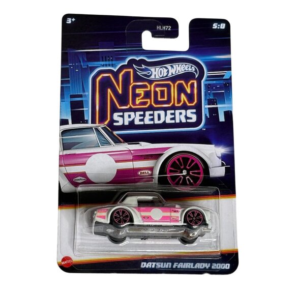 Hot Wheels Neon Speeders Datsun Fairlady 2000 Pink White Diecast Car NOC 2025 - Picture 1 of 5